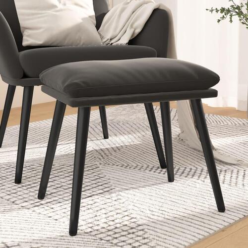Fodskammel 45x29,5x35 cm fløjl mørkegrå
