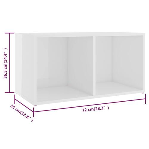 Tv-skabe 4 stk. 72x35x36,5 cm konstrueret træ hvid højglans