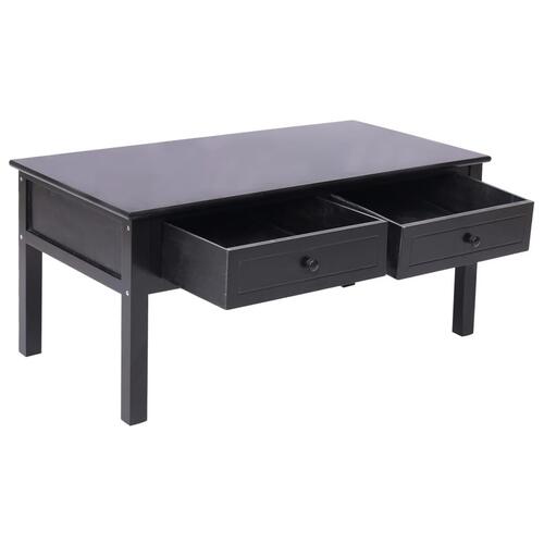 Sofabord 100 x 50 x 45 cm træ sort