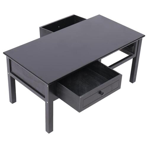 Sofabord 100 x 50 x 45 cm træ sort
