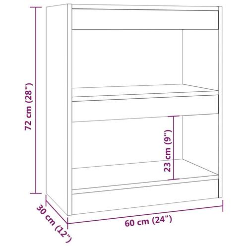 Bogreol/rumdeler 60x30x72 cm sort