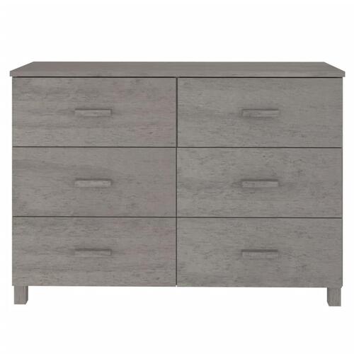 Skænk HAMAR 113x40x80 cm massivt fyrretræ lysegrå