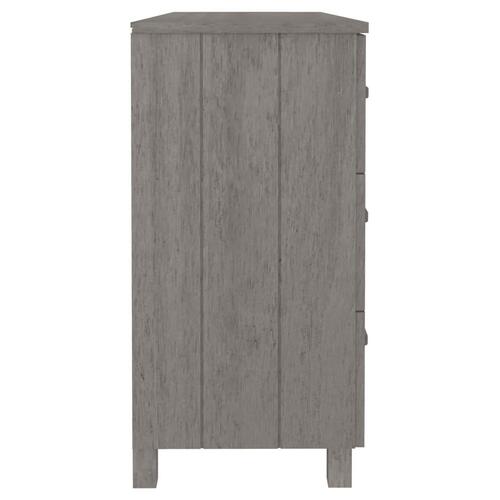 Skænk HAMAR 113x40x80 cm massivt fyrretræ lysegrå