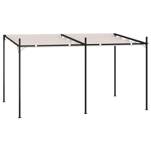 Havepavillon med udtrækkeligt tag 400x300x233 cm cremefarvet