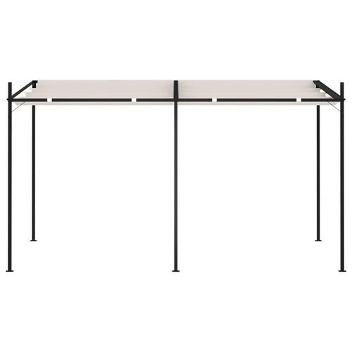 Havepavillon med udtrækkeligt tag 400x300x233 cm cremefarvet