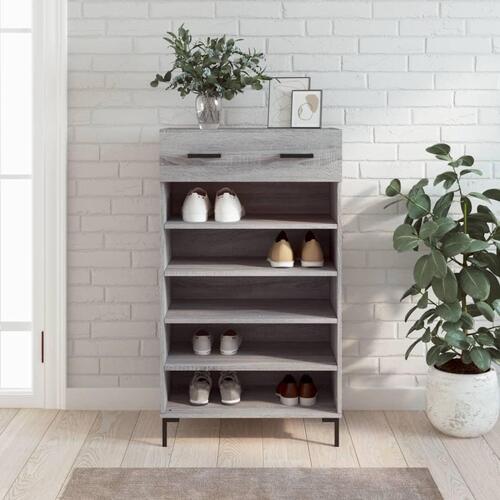 Skoreol 60x35x105 cm konstrueret træ grå sonoma-eg