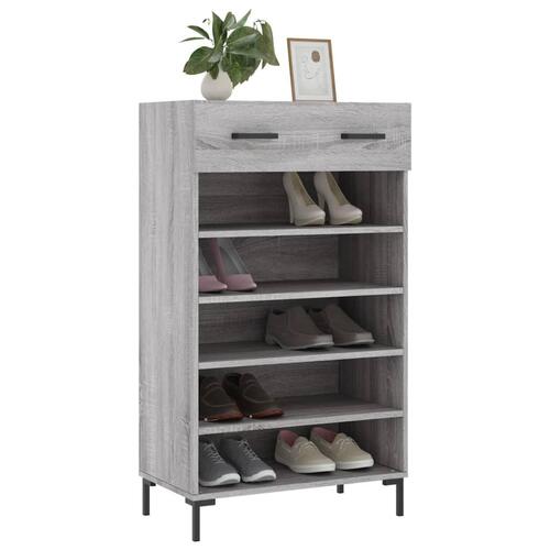 Skoreol 60x35x105 cm konstrueret træ grå sonoma-eg