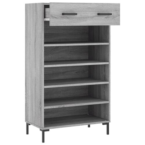 Skoreol 60x35x105 cm konstrueret træ grå sonoma-eg