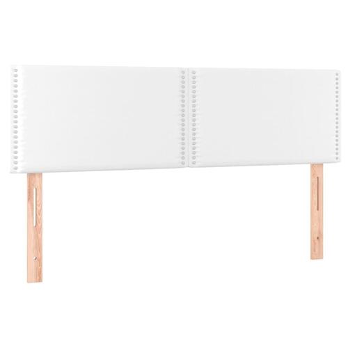 Kontinentalseng med madras 140x190 cm kunstlæder hvid