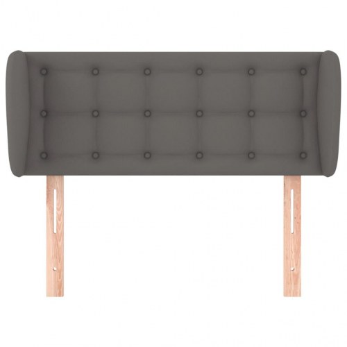 Sengegavl med kanter 93 x 23 x 78/88 cm - grå