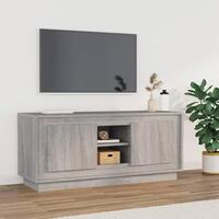 Tv-bord 102x35x45 cm konstrueret træ grå sonoma-eg
