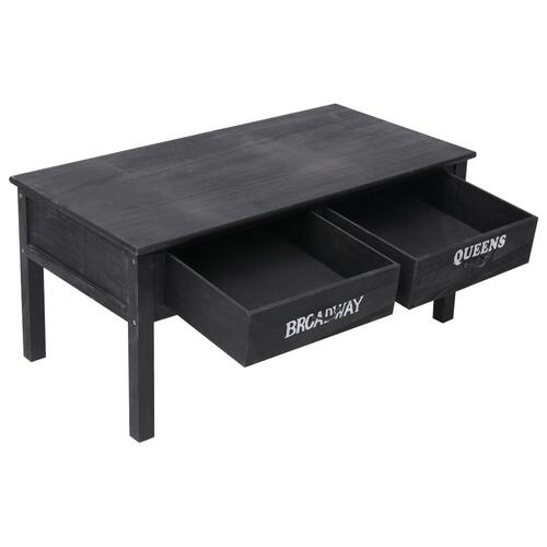 Sofabord 100 x 50 x 45 cm træ sort