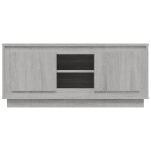 Tv-bord 102x35x45 cm konstrueret træ grå sonoma-eg