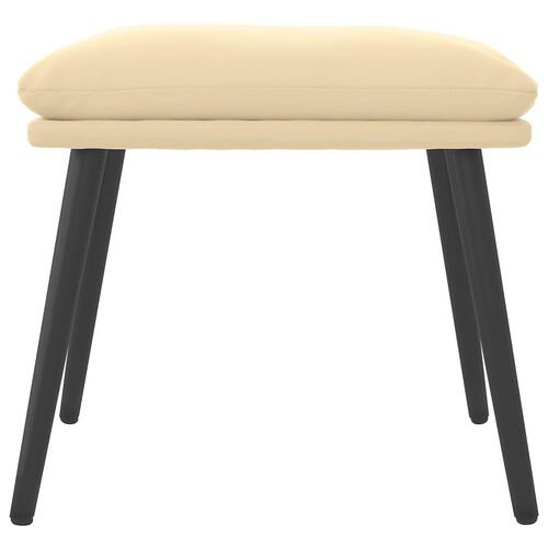 Fodskammel 45x29,5x35 cm fløjl cremefarvet