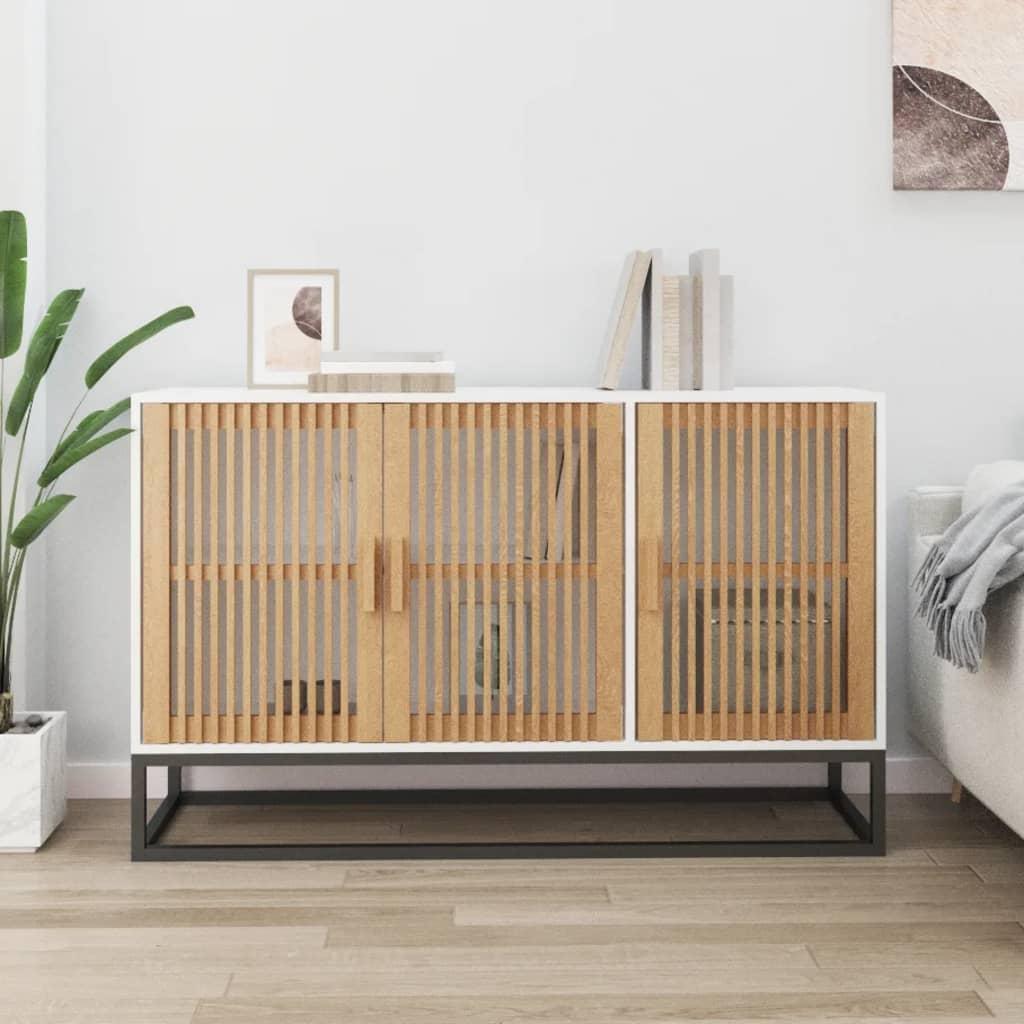 Skænk 105x30x65 cm konstrueret træ hvid