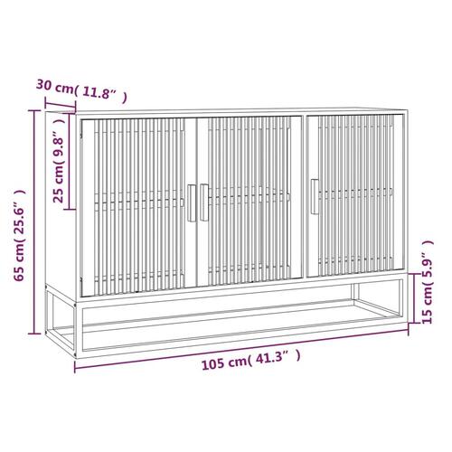 Skænk 105x30x65 cm konstrueret træ hvid