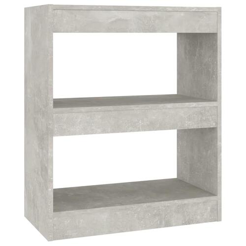 Bogreol/rumdeler 60x30x72 cm betongrå