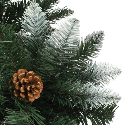 Kunstigt juletræ med lys 210 cm