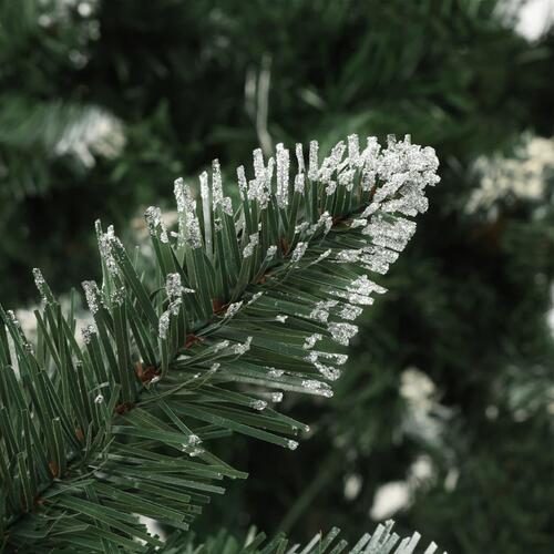 Kunstigt juletræ med lys 210 cm