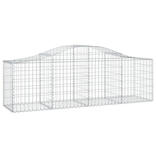 Buede gabionkurve 15 stk. 200x50x60/80 cm galvaniseret jern