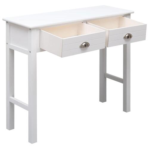 Konsolbord 90 x 30 x 77 cm træ hvid