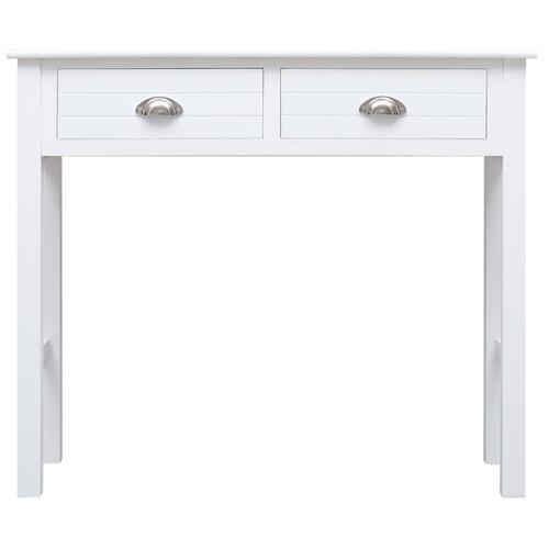 Konsolbord 90 x 30 x 77 cm træ hvid