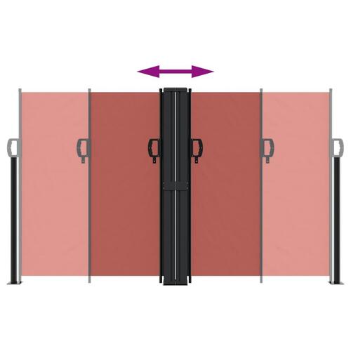 Sammenrullelig sidemarkise 140x600 cm terrakotta