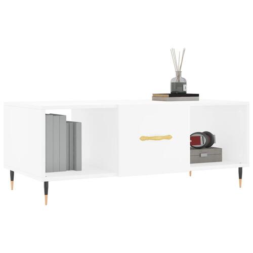 Sofabord 102x50x40 cm konstrueret træ hvid