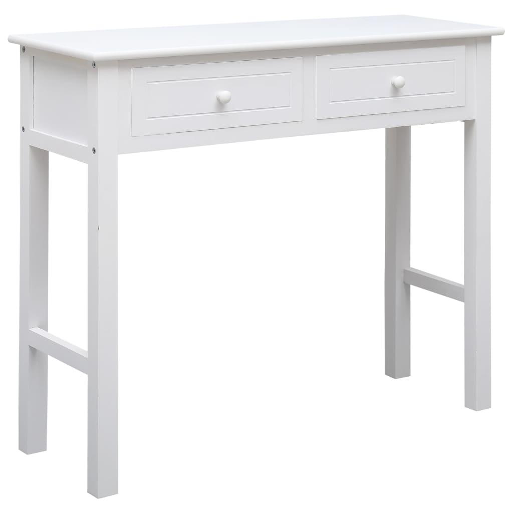 Konsolbord 90 x 30 x 77 cm træ hvid