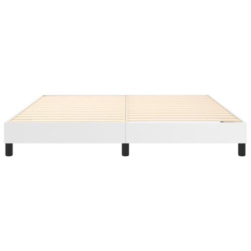 Sengeramme 160x200 cm kunstlæder hvid