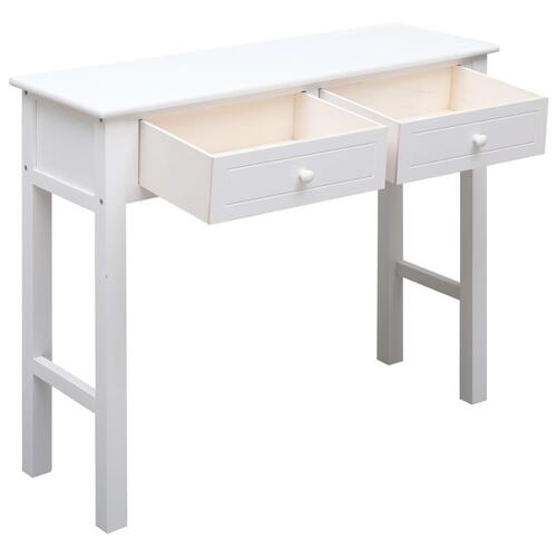 Konsolbord 90 x 30 x 77 cm træ hvid