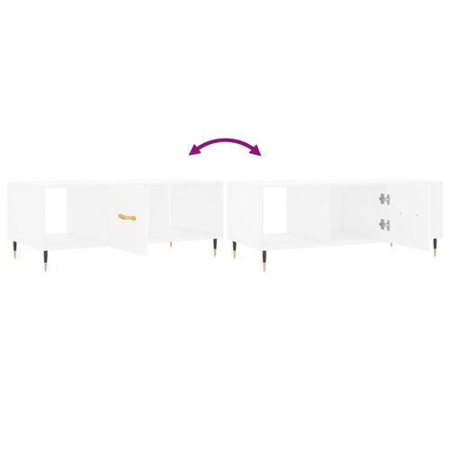 Sofabord 102x50x40 cm konstrueret træ hvid
