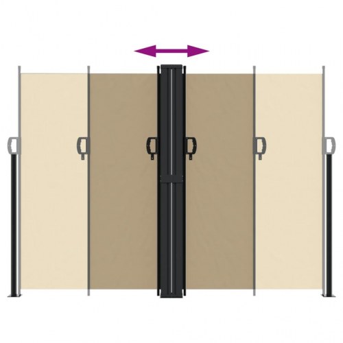 Sammenrullelig sidemarkise 180x600 cm beige