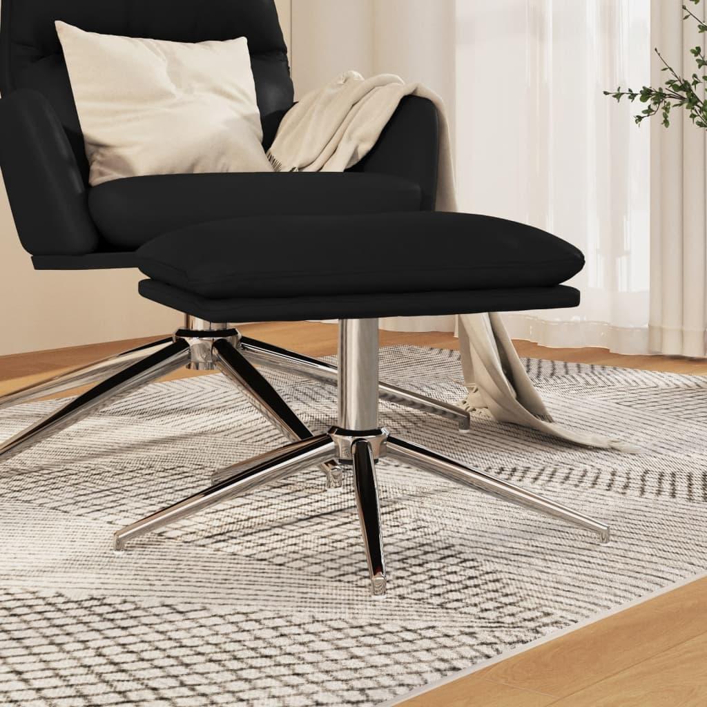 Fodskammel 45x29,5x39 cm skinnende kunstlæder sort