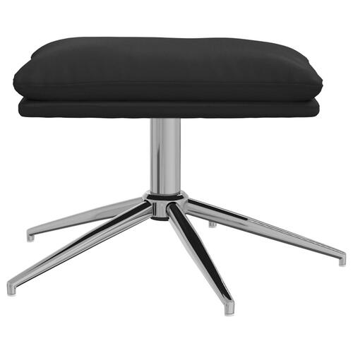 Fodskammel 45x29,5x39 cm skinnende kunstlæder sort