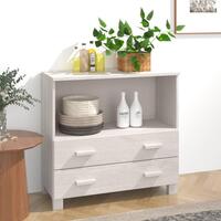 Skænk HAMAR 85x35x80 cm massivt fyrretræ hvid