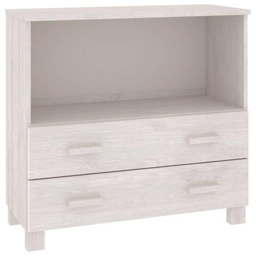 Skænk HAMAR 85x35x80 cm massivt fyrretræ hvid