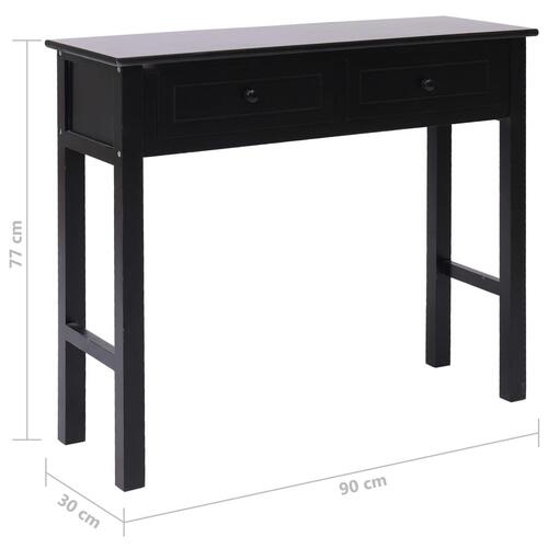 Konsolbord 90 x 30 x 77 cm træ sort