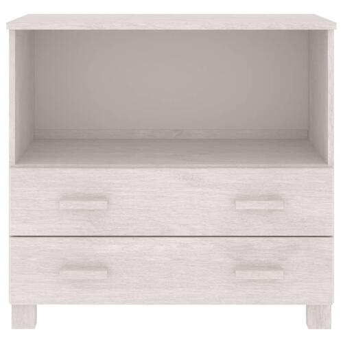 Skænk HAMAR 85x35x80 cm massivt fyrretræ hvid