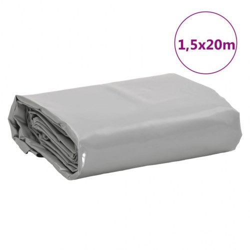 Presenning 1,5x20 m 650 g/m² grå