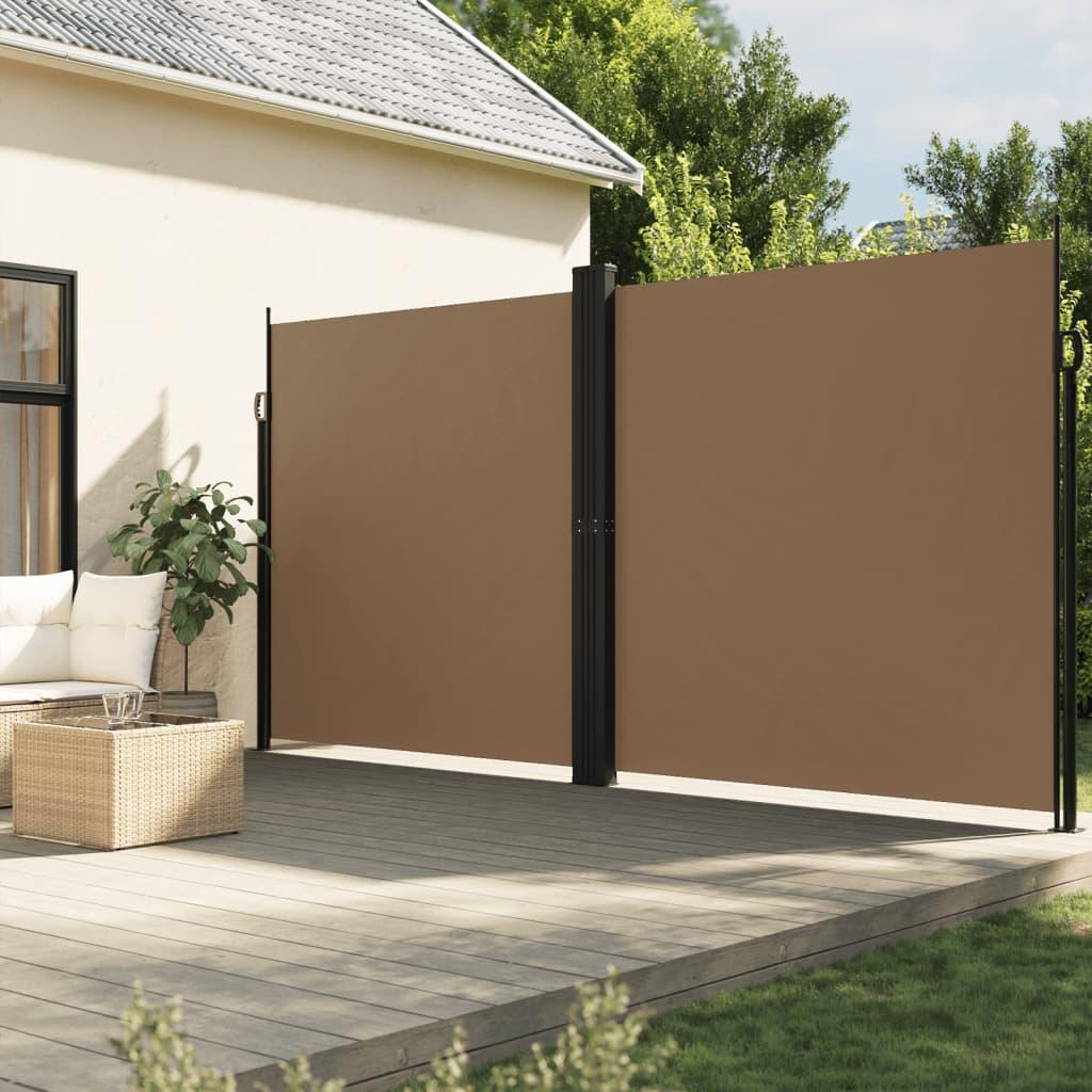 Sammenrullelig sidemarkise 200x600 cm gråbrun
