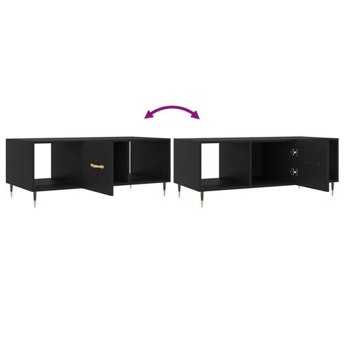 Sofabord 102x50x40 cm konstrueret træ sort