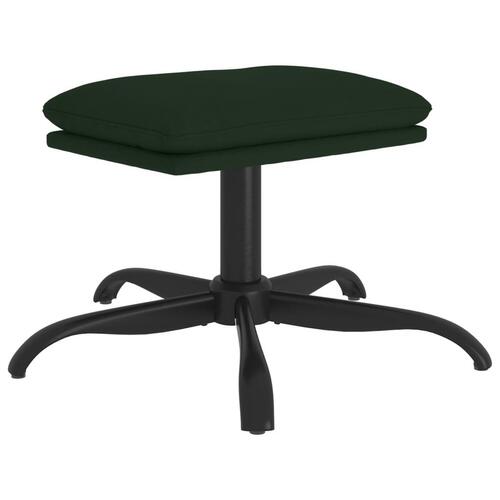 Fodskammel 60x60x36 cm fløjl mørkegrøn