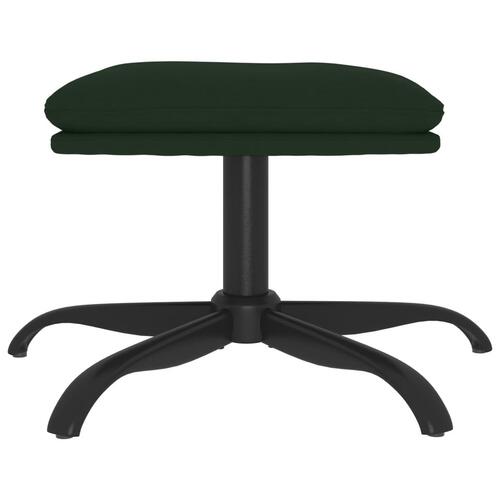 Fodskammel 60x60x36 cm fløjl mørkegrøn