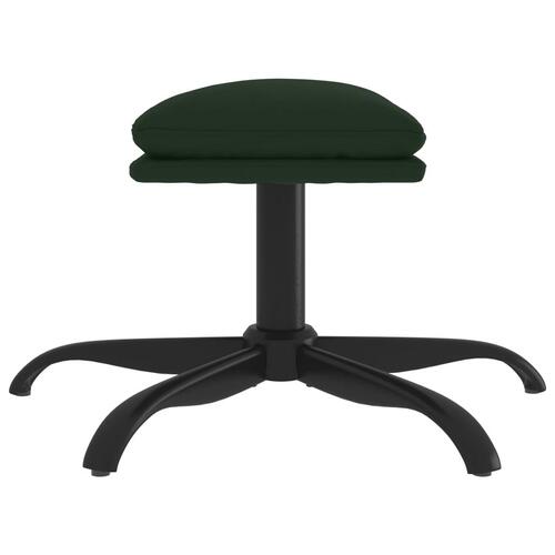 Fodskammel 60x60x36 cm fløjl mørkegrøn