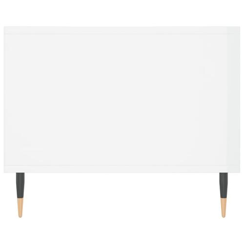 Sofabord 102x50x40 cm konstrueret træ hvid højglans