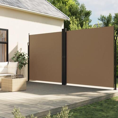 Sammenrullelig sidemarkise 220x600 cm gråbrun