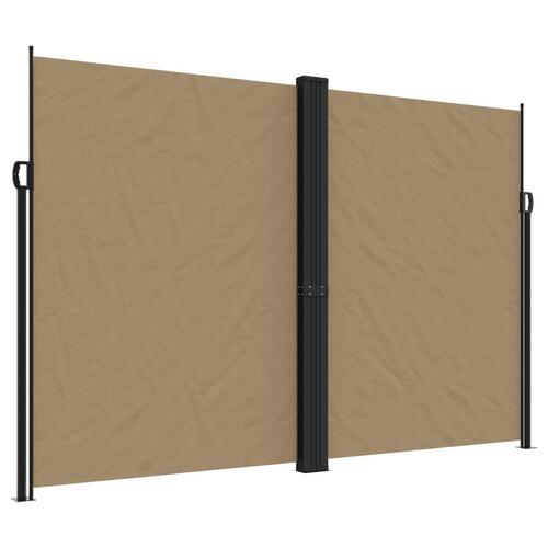 Sammenrullelig sidemarkise 220x600 cm gråbrun