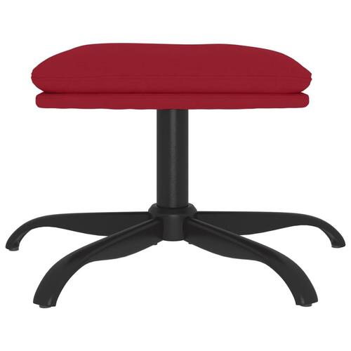 Fodskammel 60x60x36 cm fløjl vinrød
