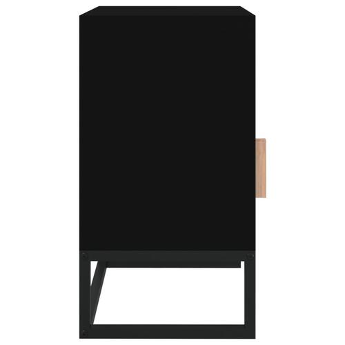Sengeborde 2 stk. 40x30x55,5 cm konstrueret træ og jern sort